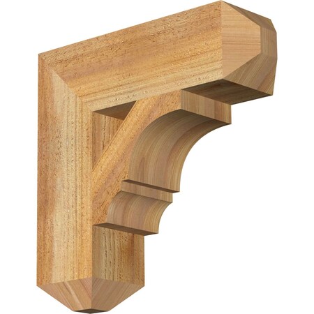 Ekena Millwork Balboa Craftsman Rough Sawn Bracket, Western Red Cedar, 4"W x 14"D x 14"H BKT04X14X14BOA04RWR